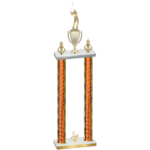 Double Orange Glacier Third Place Golf Trophy