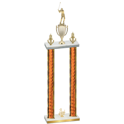 Double Orange Glacier Third Place Golf Trophy