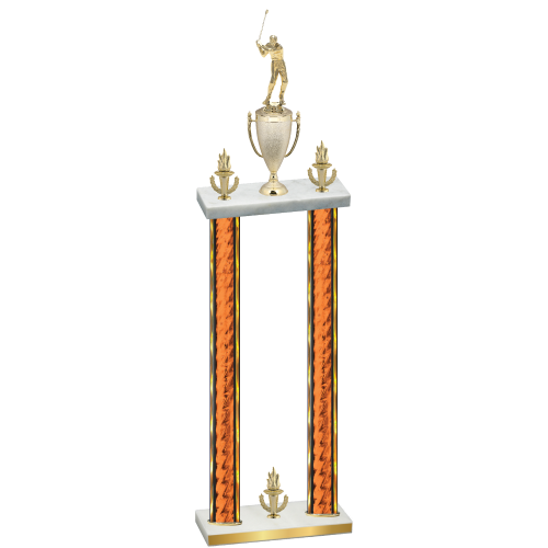 Double Orange Glacier Victory Golf Trophy