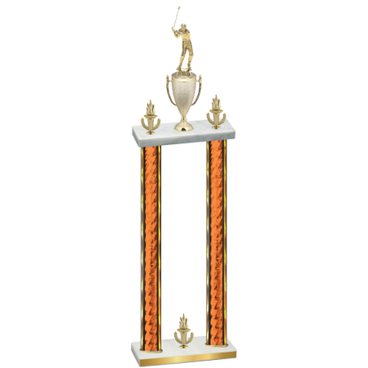 Double Orange Glacier Victory Golf Trophy