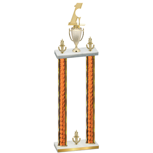 Double Orange Glacier Victory Golf Trophy