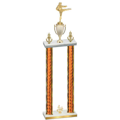 Double Orange Glacier Fourth Place Karate Trophy