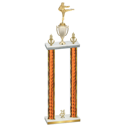 Double Orange Glacier Year Karate Trophy