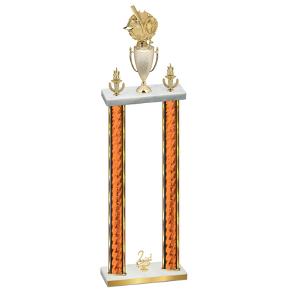 Double Orange Glacier Second Place Baseball Trophy