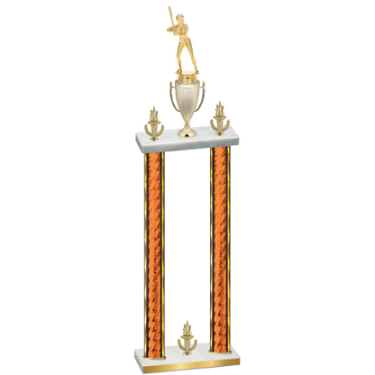 Double Orange Glacier Victory Softball Trophy