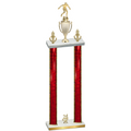 Double Red Glacier Year Soccer Trophy