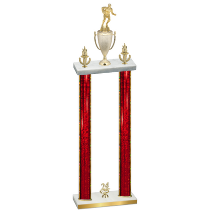 Double Red Glacier Year Rugby Trophy