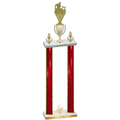 Double Red Glacier Third Place Rugby Trophy