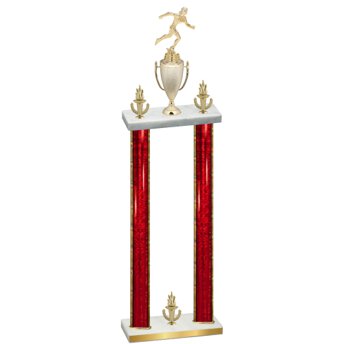 Double Red Glacier Victory Running Trophy