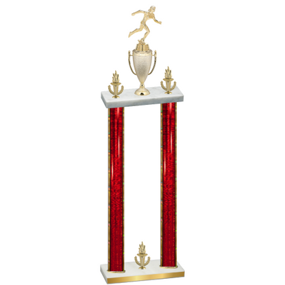 Double Red Glacier Victory Running Trophy