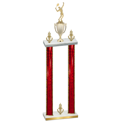 Double Red Glacier Victory Tennis Trophy