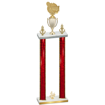 Double Red Glacier Fourth Place Tennis Trophy