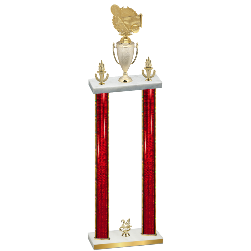 Double Red Glacier Year Tennis Trophy