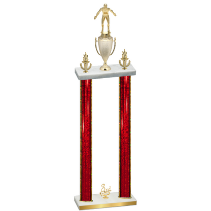 Double Red Glacier Third Place Wrestling Trophy