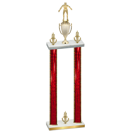 Double Red Glacier Victory Wrestling Trophy