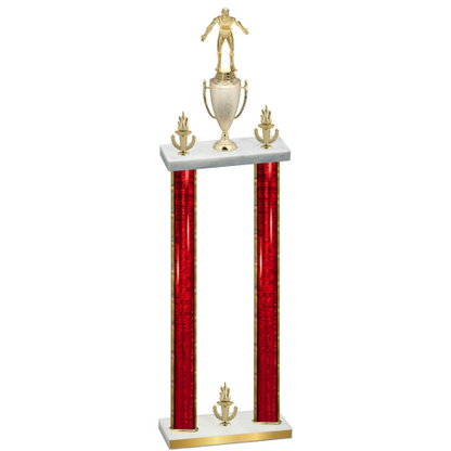 Double Red Glacier Victory Wrestling Trophy