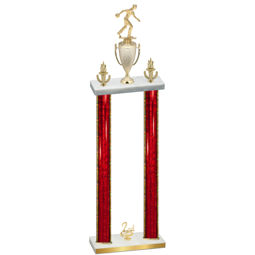 Double Red Glacier Second Place Bowling Trophy