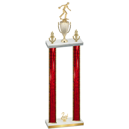 Double Red Glacier Second Place Bowling Trophy