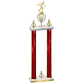 Double Red Glacier Victory Bowling Trophy