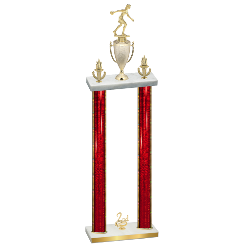 Double Red Glacier Second Place Bowling Trophy