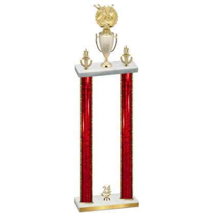 Double Red Glacier Year Bowling Trophy
