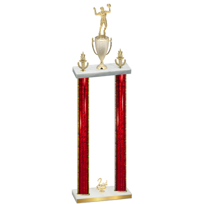 Double Red Glacier Second Place Volleyball Trophy