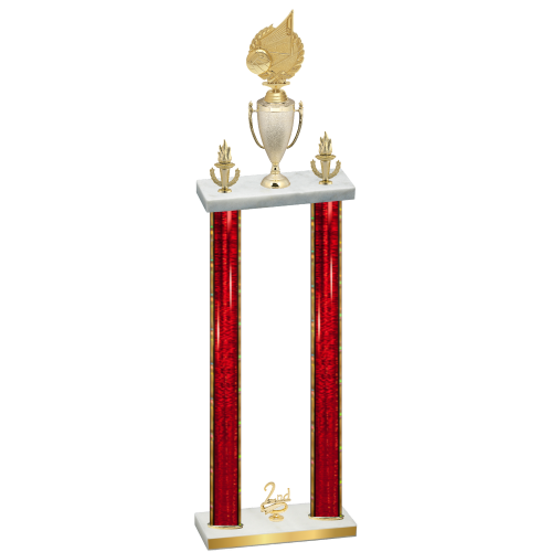 Double Red Glacier Second Place Volleyball Trophy