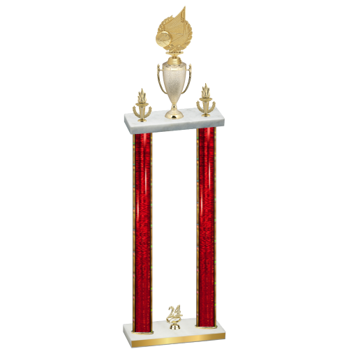 Double Red Glacier Year Volleyball Trophy