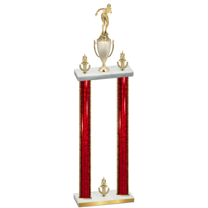 Double Red Glacier Victory Tennis Trophy