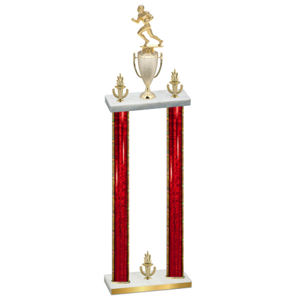 Double Red Glacier Victory Football Trophy
