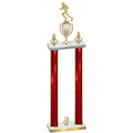 Double Red Glacier Year Football Trophy