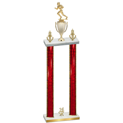 Double Red Glacier Year Football Trophy