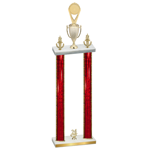 Double Red Glacier Year Insert Trophy