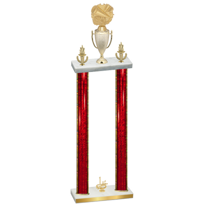 Double Red Glacier First Place Cheerleading Trophy