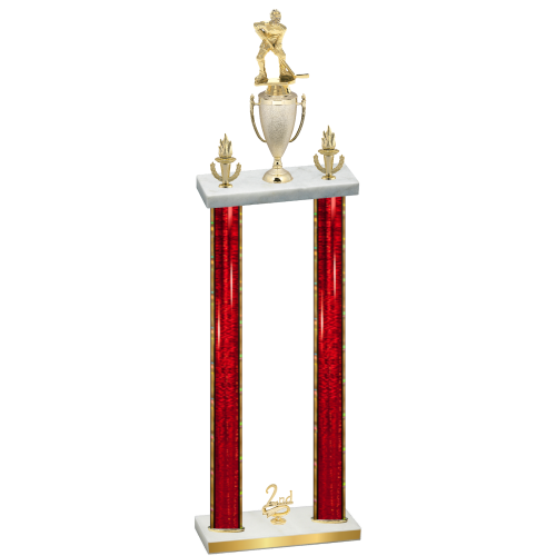Double Red Glacier Second Place Hockey Trophy