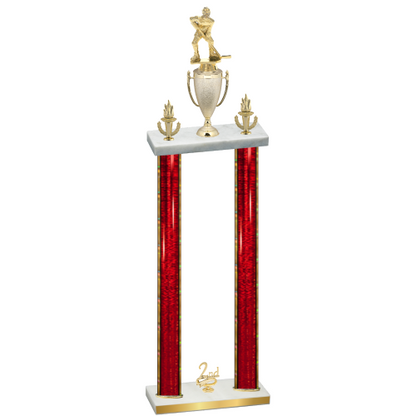 Double Red Glacier Second Place Hockey Trophy
