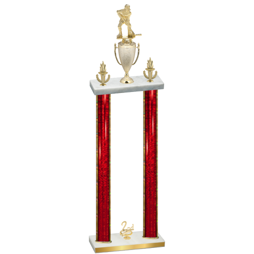 Double Red Glacier Second Place Hockey Trophy