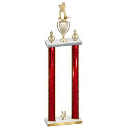 Double Red Glacier Year Hockey Trophy
