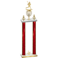 Double Red Glacier Third Place Lacrosse Trophy