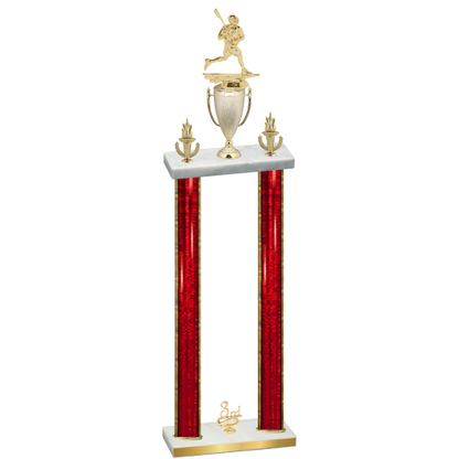 Double Red Glacier Third Place Lacrosse Trophy