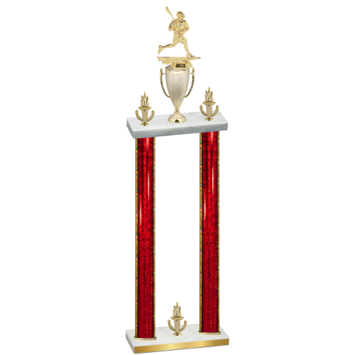 Double Red Glacier Victory Lacrosse Trophy