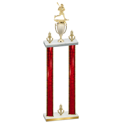 Double Red Glacier Victory Lacrosse Trophy