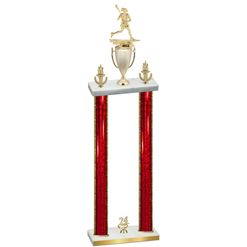Double Red Glacier Year Lacrosse Trophy