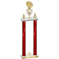 Double Red Glacier Fourth Place Basketball Trophy