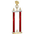 Double Red Glacier Year Basketball Trophy