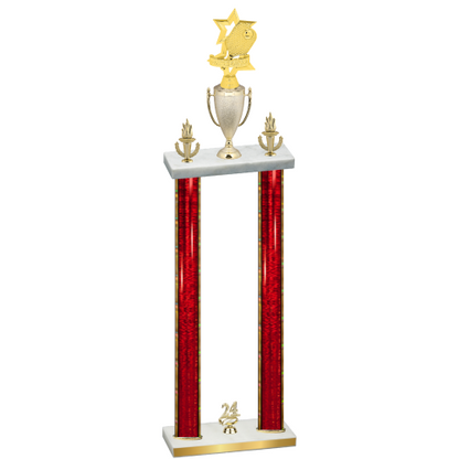 Double Red Glacier Year Pickleball Trophy