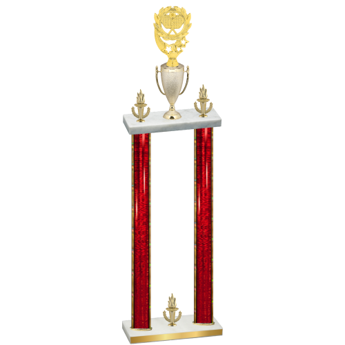 Double Red Glacier Victory Pickleball Trophy