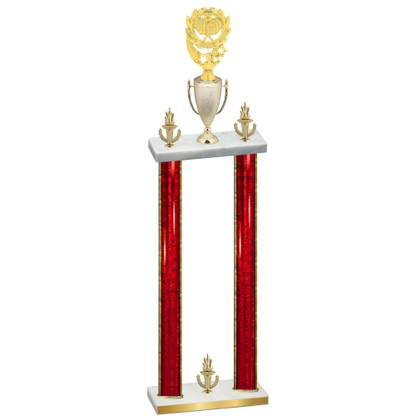 Double Red Glacier Victory Pickleball Trophy