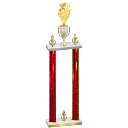 Double Red Glacier Victory Pickleball Trophy