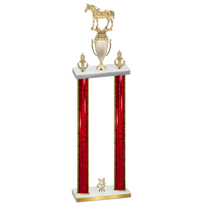 Double Red Glacier Year Horses Trophy